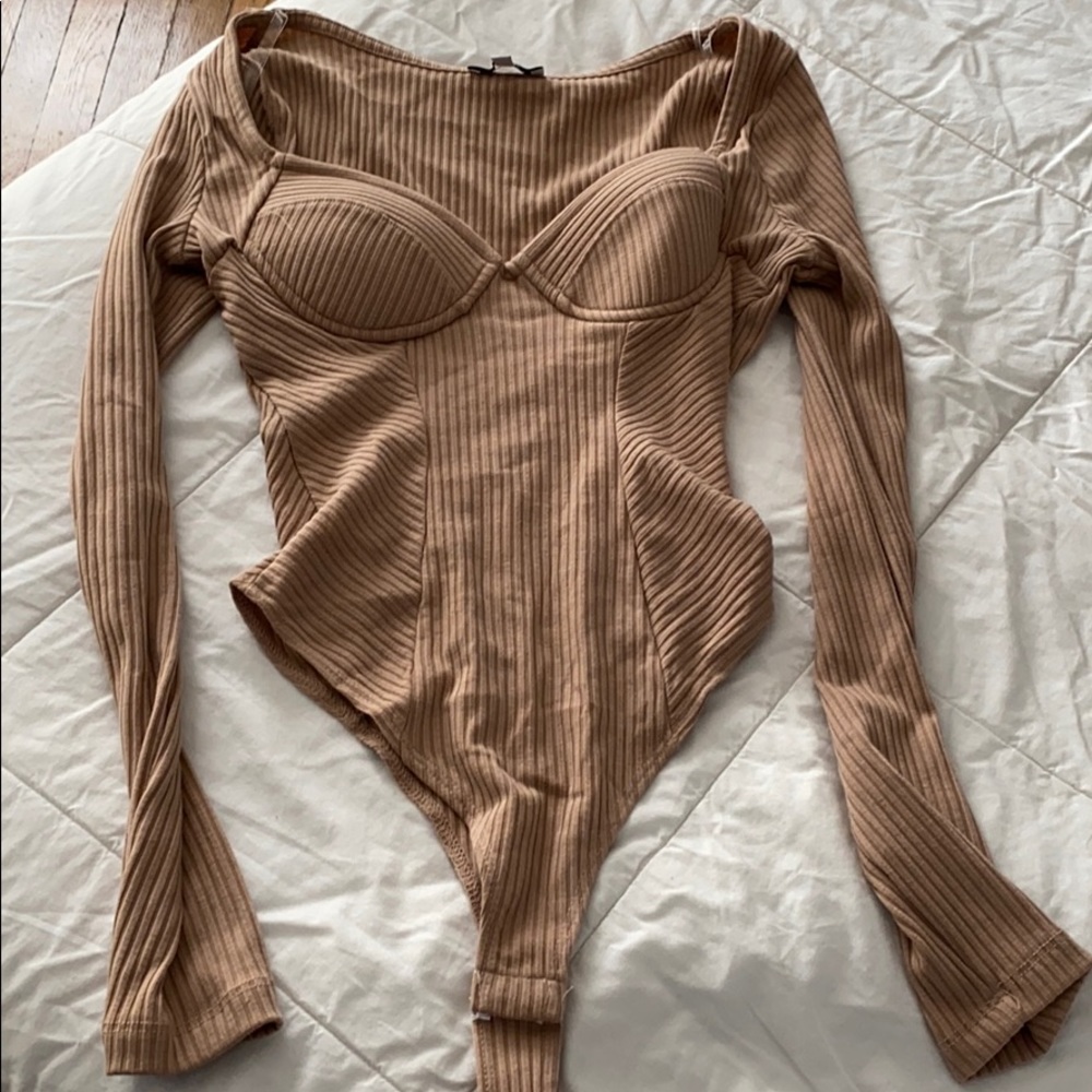 Tan body suit